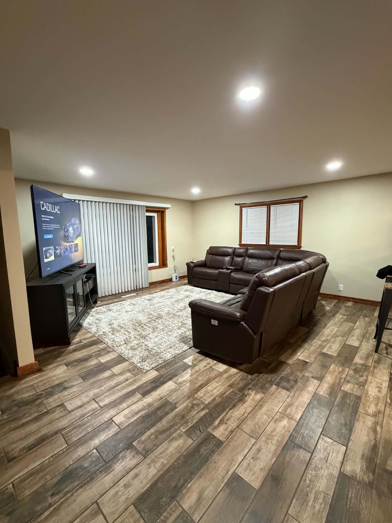 Finished living room after remodeling
